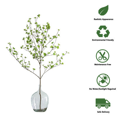 OEM Artificial Landscape Trees Nandina 120cm Silk Plants Potted Indoor Washed