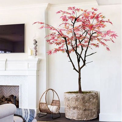 1.8m Artificial Maple Tree No Nursing Plant Custom Color Real Stem Fabric Leaves