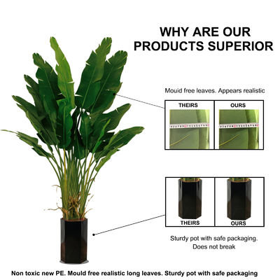 120-180cm Artificial Potted Plants Bird Of Paradise For Living Room Decor