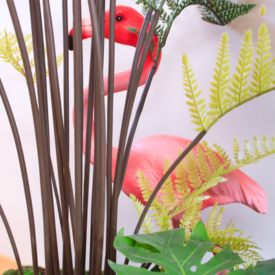 Anti UV Plastic Artificial Landscape Trees With Traveller'S And Areca Palm