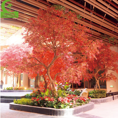 Large Handmade Artificial Yellow Maple Tree Chinese Maple Trees Faux Japanese Red Maple Tree