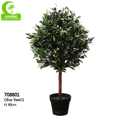 H160cm Artificial Potted Floor Plants , Silk Olive Tree Anti Aging