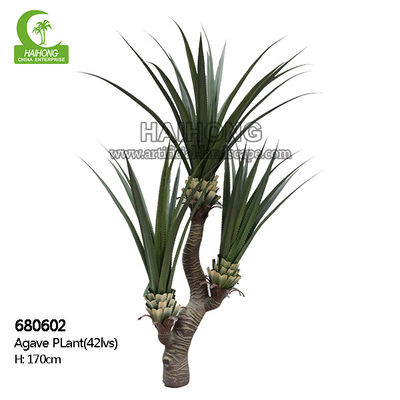 Realistic H170cm Artificial Potted Floor Plants , Artificial Agave Plant Easy To Care