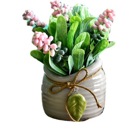 Potted Artificial Wheat Ear Colorful Flower Home Office Desk Decor