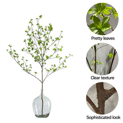 OEM Artificial Landscape Trees Nandina 120cm Silk Plants Potted Indoor Washed