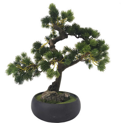 Custom Size Artificial Bonsai Office Silk Potted Palnts Desk Decoration Vibe Green Plants