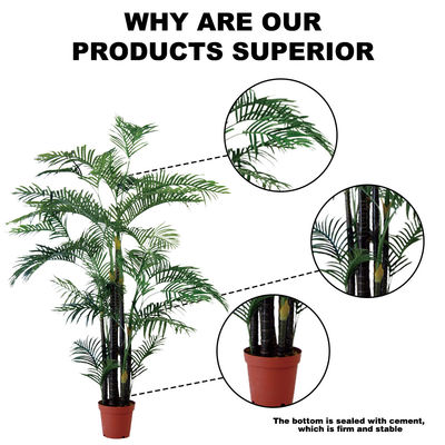 140cm Artificial Landscape Trees Bamboo Areca Palm Fire Retardant