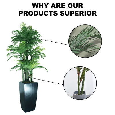 ODM Artificial Landscape Trees Feather Palm Detailed Natural Leaves Indoor Decor