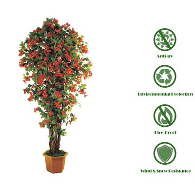 Indoor Real Touch Artificial Flowers Greenery Plant Azalea Tree