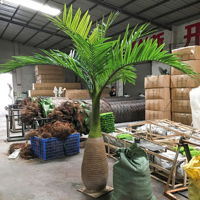 Custom Height Artificial Bottle Palm Tree Outdoor Landscpae Rainforest Theme Park Faux Plant