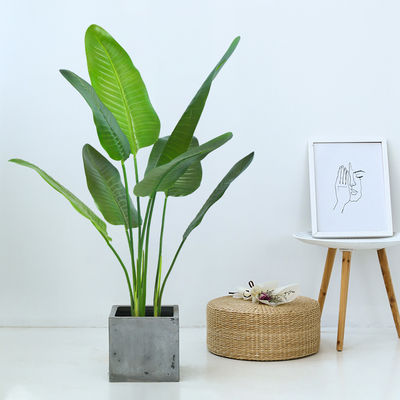 120cm Artificial Landscape Trees Traveller'S Palm PE Leaves Real Touch Potted Floor Plants