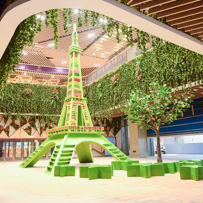 Durable Lifelike Artificial Plant Wall For Store  Long Term Life Time