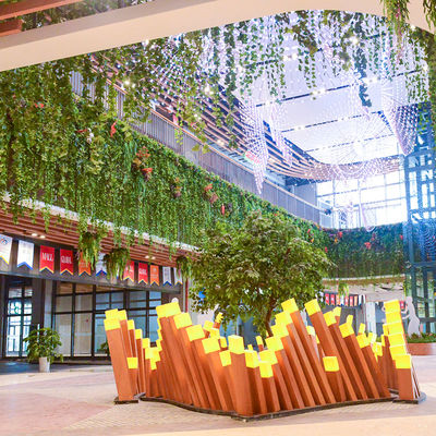 Durable Lifelike Artificial Plant Wall For Store  Long Term Life Time