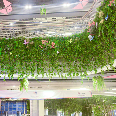 Durable Lifelike Artificial Plant Wall For Store  Long Term Life Time