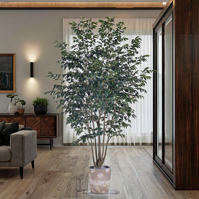 Ultra-Gerçekçi Multi-Trunk Sahte Ficus Ağacı 2.5m Yapay Banyan Ağacı Otel Evinin Dekorasyonu İçin Oturma Odası