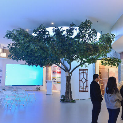 Özelleştirilmiş Yükseklik sahte banyan ağacı yangına dayanıklı Büyük Ticari Ficus Yapay Ağaç İç Mekan Dekorasyonu İçin