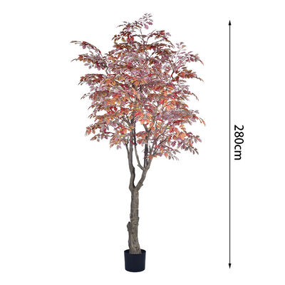 Commercial Artificial Autumn Oak Tree 280cm | Large Fall Foliage Tree for Hotel & Restaurant Ambiance