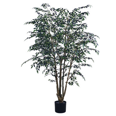 Gerçekçi Yapay Mini Ficus Ağacı - 7.5FT/9.2FT'de Sanatsal Kütük, Lüks Spa ve Restoran İç Tasarımı için Düşük Bakım