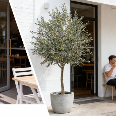 Sıcak Satış Yapay Bitki Saksılı Zeytin Ağaçları Birleştirme Yüksek Kaliteli Süs Zeytin Ağacı Yapay İç Dekorasyon İçin