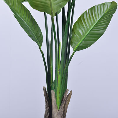 Large Real Touch Artificial Traveler's Banana Tree | Lifelike Faux Traveler's Palm Tree for Tropical Indoor & Office Decor
