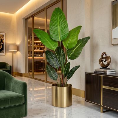 Wholesale Artificial Plants Simulation Traveler's Banana Tree with Natural Palm Fiber Bark | Factory Direct Faux Tropical Greenery for Commercial Landscape