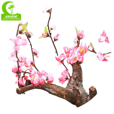 77CM Artificial Potted Floor Plants Lifelike Fake Peach Blossom Tree