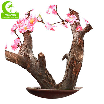 77CM Artificial Potted Floor Plants Lifelike Fake Peach Blossom Tree