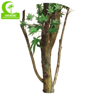 Realistic Flame Retardant H200cm Artificial Maple Plant Good Looking