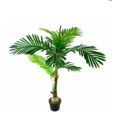 Fire Proof 150cm Height Artificial Drynaria Tree Real Wooden Trunk