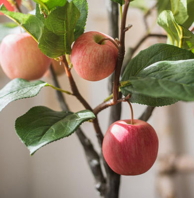 Red Party Park Decoration Artificial Apple Tree 190cm Height