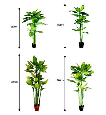 Anti UV Potted Evergreen Plants Artificial Landscaping Faux Trees