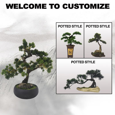 50cm Artificial Pine Trees Fake Potted Plants Bonsai For Office Decoration