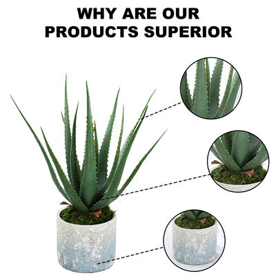 Plastic Artificial Aloe Vera For Indoor Decoration Fake Plants